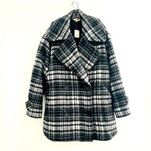 💙 FREE PEOPLE HIGHLANDS WOOL PEACOAT SIZE LARGE WOMENS💙